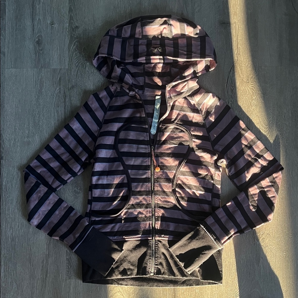 lululemon athletica Striped Purple and Black Hoodie